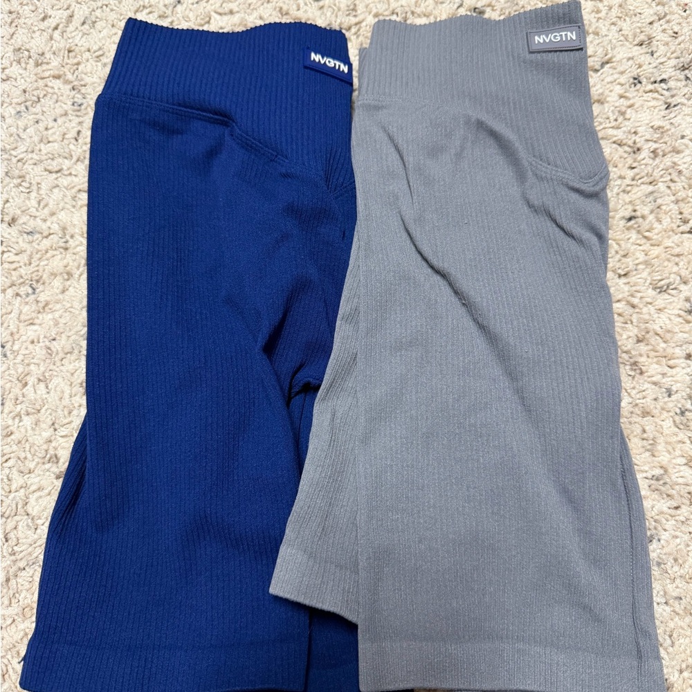 NVGTN Harmony Ribbed Seamless Shorts 2 Pack